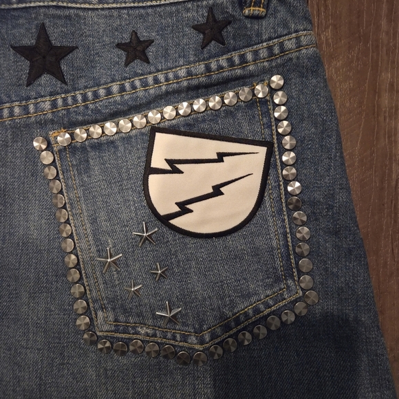 Marc Jacobs Embellished Playful Denim Mini Skirt Size 10 Y2K - Picture 7 of 13